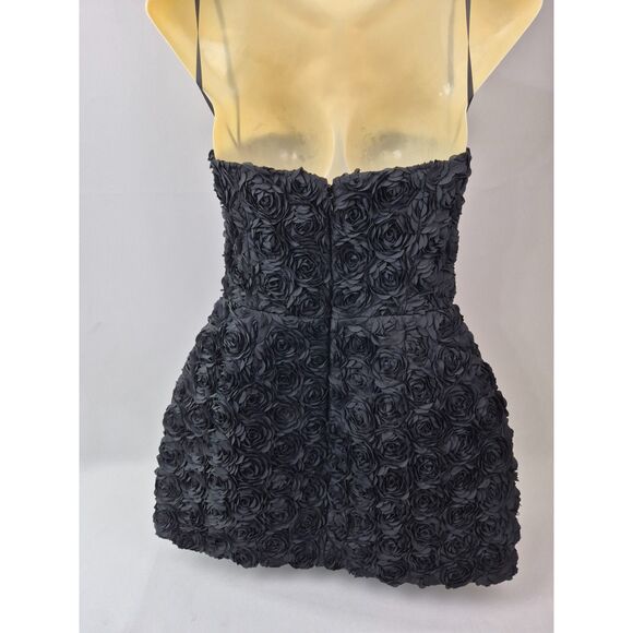 Nadine Merabi Women's Black Maisy 3D Tulip Mini Strapless Dress Size Small - Picture 5 of 7